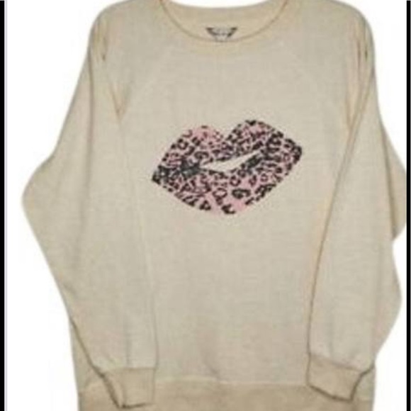 Wild Fox Xxl Leopard Lips Sweatshirt 